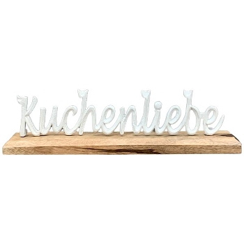 SchriftZug KüchenLiebe Puri, Alu/Holz, 7x5x26 cm