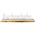 SchriftZug KüchenLiebe Puri, Alu/Holz, 7x5x26 cm