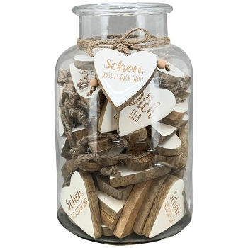 HerzHänger im Glas Dost, Holz/Glas, 6,5x1x7,5 cm