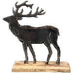 Rentier Puri, Alu/Holz, 19x5x21,5 cm