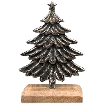 Baum Puri, Alu/Holz, 10x5x16,5 cm