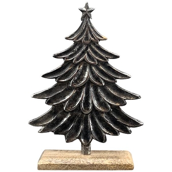 Baum Puri, Alu/Holz, 18x5x26,5 cm