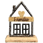 Haus Puri, Alu/Holz, 13x5x17 cm