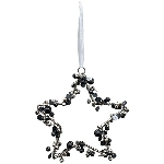 SternHänger GlinT, schwarz, Metall, 15x0,5x15 cm