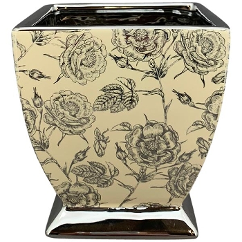 Übertopf RoséArgenT, Keramik, 15x15x16 cm