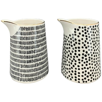 MilchKännchen NoirBlanc, Stoneware, 8,9x7,8x11,6 cm