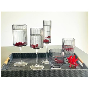 TrinkGlas Verrerie, grau, Glas, 7x7x21,2 cm