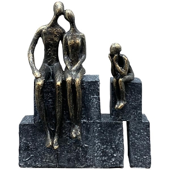 FamilienSkulptur Hilda, bronze, Polyresin, 17,8x6,4x22,8 cm