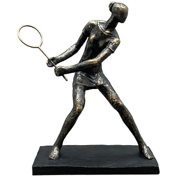 TennisSpielerinSkulptur Hilda, bronze, Polyresin, 23x9,2x26,4 cm