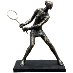 BadmintonSpielerinSkulptur Hilda, bronze, Polyresin, 23x9,2x26,4 cm