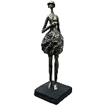 FrauenSkulptur Hilda, bronze, Polyresin, 9,4x9x31,7 cm