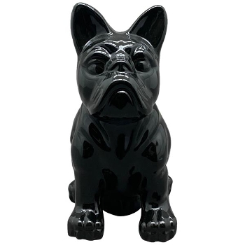 Hund ZONDA, schwarz, Dolomite, 20,5x12,5x24 cm