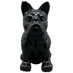 Hund ZONDA, schwarz, Dolomite, 20,5x12,5x24 cm