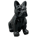 Hund ZONDA, schwarz, Dolomite, 20,5x12,5x24 cm