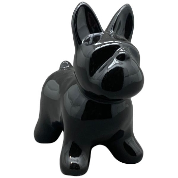 Hund ZONDA, schwarz, Dolomite, 18x11x20 cm