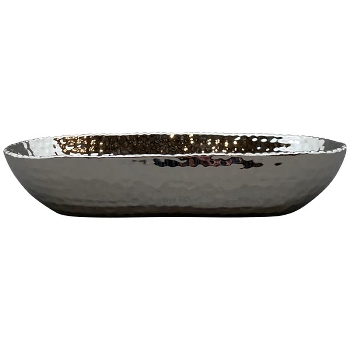 Tablett ArgenT, silber, Dolomite, 37,5x16,5x7 cm