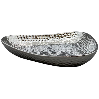 Tablett ArgenT, silber, Dolomite, 33x27,8x6,3 cm