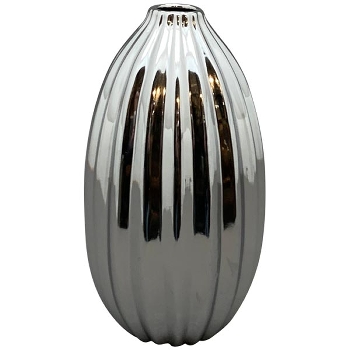 Vase ArgenT, silber, Dolomite, 14x14x24,7 cm