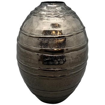 Vase ArgenT, silber, Alu, 18x18x24 cm