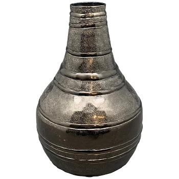 Vase ArgenT, silber, Alu, 17x17x26,5 cm