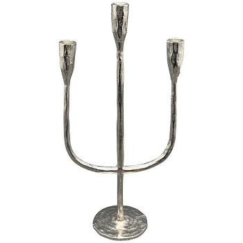 KerzenHalter GROS, silber, Alu, 20x10x40 cm