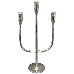 KerzenHalter GROS, silber, Alu, 20x10x40 cm
