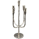 KerzenHalter GROS, silber, Alu, 21,5x21,5x43 cm