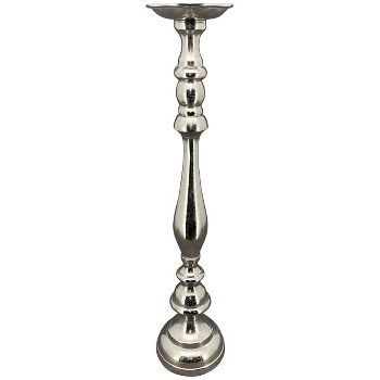 KerzenHalter GROS, silber, Alu, 16x16x76 cm