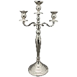 KerzenHalter GROS, silber, Alu, 34x14,5x48 cm