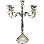 KerzenHalter GROS, silber, Alu, 34x14,5x34 cm