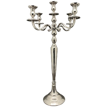 KerzenHalter GROS, silber, Alu, 45x18,5x83 cm