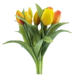 Tulpen Bund ArtificialNature, orange/gelb, 31 cm