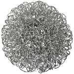 LED Kugel Lumière, silber, Alu, 40x40x40 cm