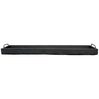 Tablett Bloom, schwarz, Holz/Metall, 90x20x5,5 cm