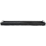 Tablett Bloom, schwarz, Holz/Metall, 90x20x5,5 cm