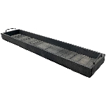 Tablett Bloom, schwarz, Holz/Metall, 90x20x5,5 cm
