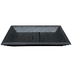 Tablett Bloom, schwarz, Holz, 25x16x3 cm