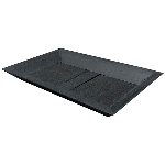 Tablett Bloom, schwarz, Holz, 25x16x3 cm