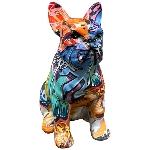 Hund Lilian, bunt, Polyresin, 16,5x11,2x21,7 cm