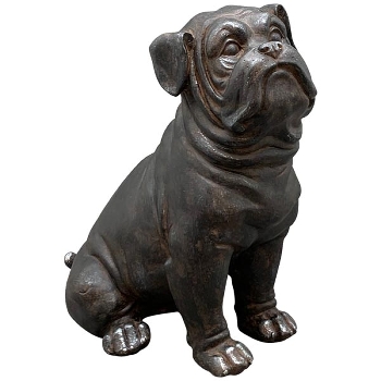 Hund Lilian, schwarz, Polyresin, 25,5x13,5x25,5 cm
