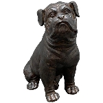 Hund Lilian, schwarz, Polyresin, 25,5x13,5x25,5 cm