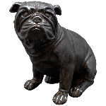 Hund Lilian, schwarz, Polyresin, 20x11,7x17,5 cm