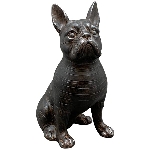 Hund Lilian, schwarz, Polyresin, 19x13x27 cm