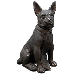 Hund Lilian, braun, Polyresin, 21,5x12x30,5 cm