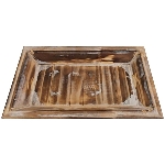 Tablett Bloom, natur, Holz, 25x16x3 cm