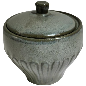 ZuckerDose couper, grün, Stoneware, 9,5x9,5x9,4 cm