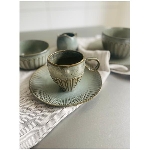 KaffeTasse couper, grün, Stoneware, 12,2x9,5x9 cm