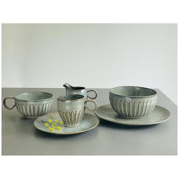 KaffeeTasse couper, grün, Stoneware, 16,7x14x7,3 cm