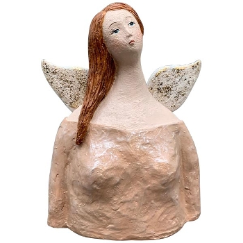 Engel CrivA, beige, Polyresin, 16x10,5x20,5 cm