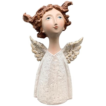 Engel CrivA, creme, Polyresin, 10x17x26,5 cm